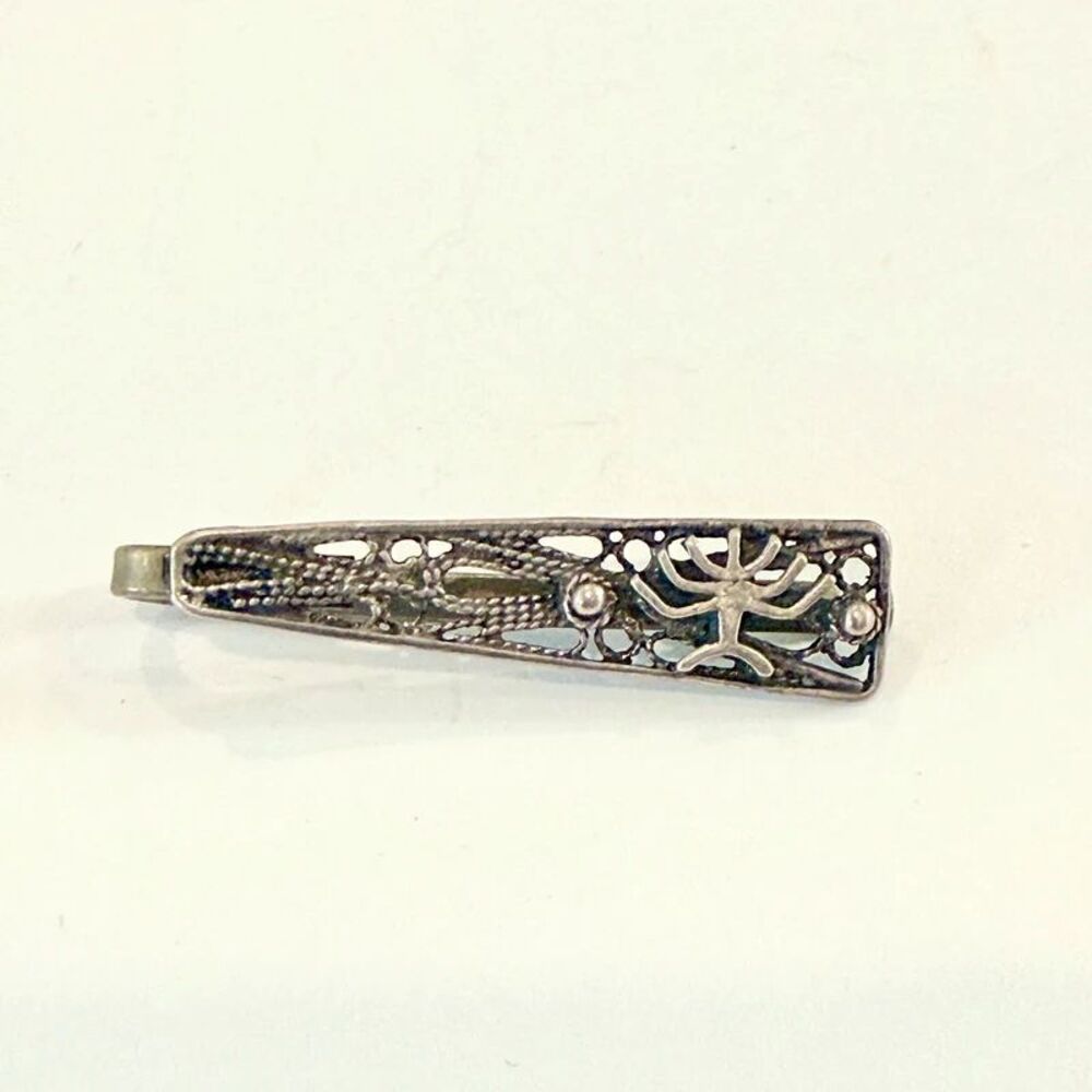 Vintage silver 925 marked tie clip, Peruvian or Mexican